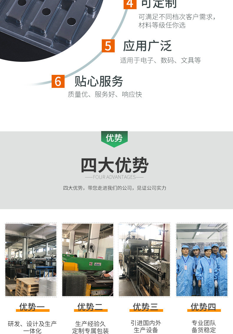 pet防(fáng)靜電包裝産品(pǐn)吸塑(sù)托盤